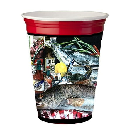 

Fish and Beers from New Orleans Red Solo Cup Hugger