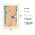 thumbnail image 2 of Caryatid - Classical Greek Sculpted Female Figure - From an Original Water Color Painting by Amedeo Modigliani c.1913 - Master Art Print (Unframed) 13in x 19in, 2 of 4