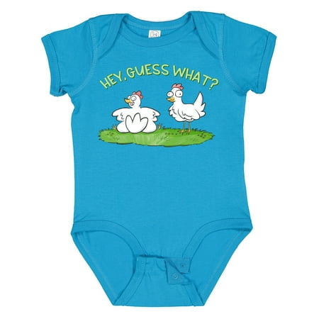 

Inktastic Hey Guess What Chicken Butt Gift Baby Boy or Baby Girl Bodysuit