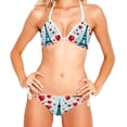 thumbnail image 2 of Eiffel Tower Valentine's Day Women's Bikini Set with Detachable Sponge and Adjustable Strap, Two-Pack, Ideal for Swimming Suit Beach Vacation!, 2 of 6