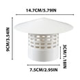 thumbnail image 4 of Sltwyw Chimney Cap Cover with Screen - Roof Vent Rain Guard Spark Arrestor Stainless Steel Chimney Topper, 4 of 5