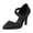 Black2, variant on High Heels for Women Elastic Spiral Strap Pointed Closed Toe Pumps Shoes Elegant Slip on Business Work Dress Shoes Silver Size 9.5