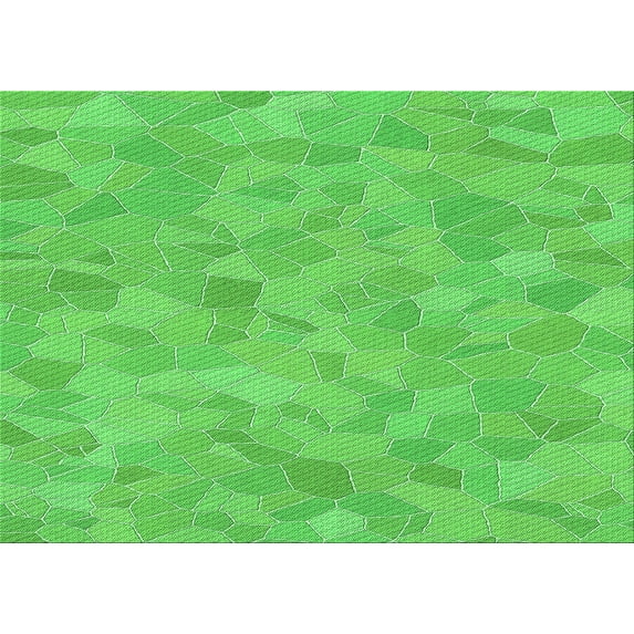 Ahgly Company Indoor Rectangle Patterned Neon Green Area Rugs, 2' x 3'
