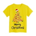 thumbnail image 6 of Ulanda Toddler Christmas Shirts Girls Boys Christmas Tree Cake T Shirt Kids Xmas Tee Short Sleeve Tops (Yellow, 11-12 Years), 6 of 6