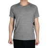 Men Polyester Short Sleeve Clothes Activewear Tee Exercise Sports T-shirt Gray L