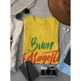 thumbnail image 3 of Buon Ferragosto Red Calligraphy T-Shirt Men -Image by Shutterstock, Male Medium, 3 of 4