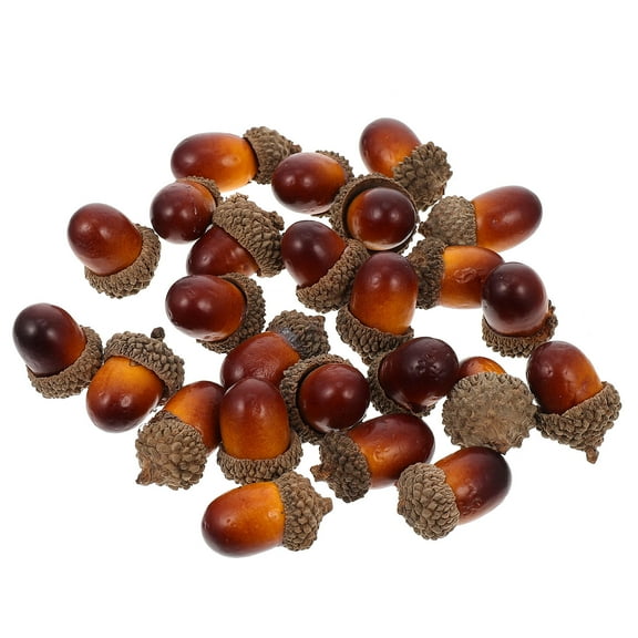 WRISTBIQUE 25Pcs Party Decorative Acorns Lifelike Multi Color DIY Accessories
