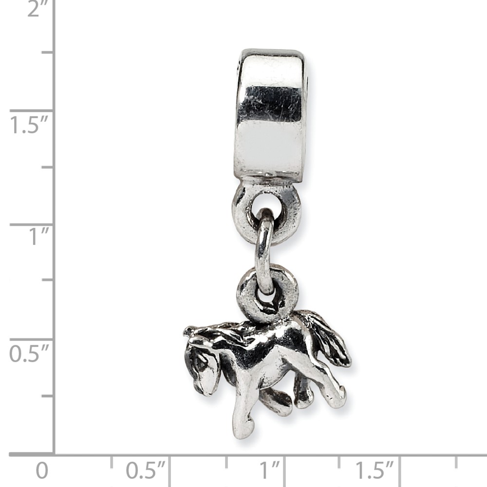 925 Sterling Silver Reflections Kids Pony Dangle Bead; for Adults and Teens; for Women and Men