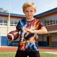 thumbnail image 4 of Tiijoy Boys Football Print Short Sleeve T-Shirt Summer Casual Crewneck T Shirt, Sizes 3-14, 4 of 5