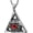 Black1, variant on Steel Vintage Evil Eye Protection Hands Triangle Pendant Necklace for Men Women 30 Inch Wheat Chain