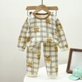 thumbnail image 2 of Linfrsh Toddler Girls Pajamas 3t Toddler Toddler Kids Toddler Girls Boys Soft Comfy Modal Tencel Solid Raglan Sleepwear Pajamas Pjs 2pcs Set(Coffee,7-8 Years), 2 of 4