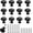 Black, variant on 12PCS Cabinet Knobs, Black Cabinet Pulls Cabinet Knobs Inway, Round Drawer Knobs Cabinet Hardware with Screws, for Kitchen Bedroom Furniture