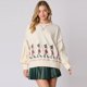 thumbnail image 2 of Sudadera con capucha y parches de purpurina, camiseta vintage, ropa de calle de manga larga ajustada estilo Harajuku, ropa de mujer, camiseta navideña, otoño e invierno 2024, 2 of 5