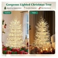 thumbnail image 2 of SONGMY 4FT Prelit White Snow Flocked Christmas Tree, Hinged Fake Artificial Aspen Fir Tree with 230 Warm White Lights, 280 Branch Tips for Xmas Party Holiday Home Décor, Winter Wonderland Decorations, 2 of 7
