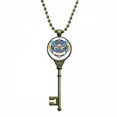thumbnail image 1 of China Chinese Dragon Head Traditional Pattern Key Necklace Pendant Tray Embellished Chain, 1 of 3