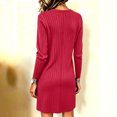 thumbnail image 5 of Tqcoqu Women's Turtleneck Dresses 2026 Winter Long Sleeve Ribbed Knit Comfy Loose Casual Tunic Short Dress, 5 of 6