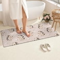 thumbnail image 4 of Cute Hedgehog Pattern with Flowers Bathroom Rugs Mat,Non Slip Microfiber Bathroom Rug,Rubber Backing,Soft Bathroom Mats for Bathroom Floor,Tub and Shower,60x24in(150x60cm), 4 of 5
