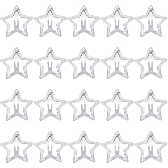 VANIDO 20Pcs Star Snap Hair Barrettes Hair Clips
