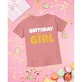 thumbnail image 5 of Birthday Girl Youth Gold Crown Tiara Youth Kids T-Shirt X-Large Heather Mauve, 5 of 5