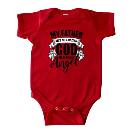 

Inktastic My Father was So Amazing God Made him an Angel Gift Baby Boy or Baby Girl Bodysuit