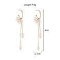 thumbnail image 3 of Pendientes colgantes de flores acrílicas de tendencia de moda Pendientes colgantes de acrílico femeninos Borla de aleación, A11, 3 of 5