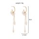 thumbnail image 3 of Pendientes colgantes de flores acrílicas blancas con borlas de aleación acrílica para mujer, tendencia de moda 2023, A17, 3 of 5