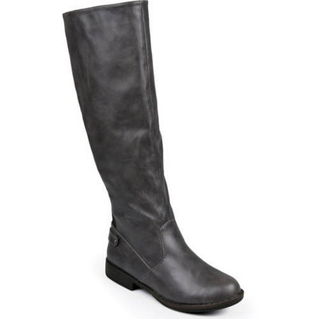 Women's Wide Calf Stretch Knee-High Riding Boot (Best Way To Stretch Leather Boots Calf)