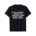thumbnail image 1 of Funny Conspiracy Theorist Black Graphic T Shirt for Men, 1 of 5