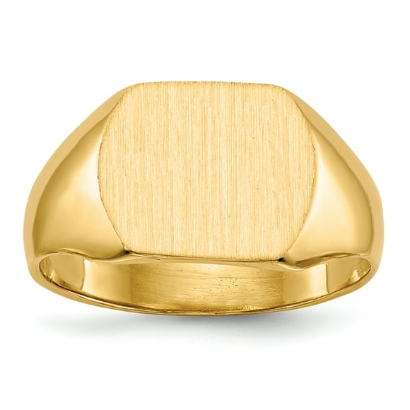 14k Yellow Gold 10.5x12.0mm Signet Ring Man For Dad Mens For Him