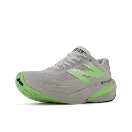 New Balance Men's FuelCell SuperComp Trainer V3 Running Shoe, Grey Matter/Mint Flash/Silver Metallic, 7.5 M