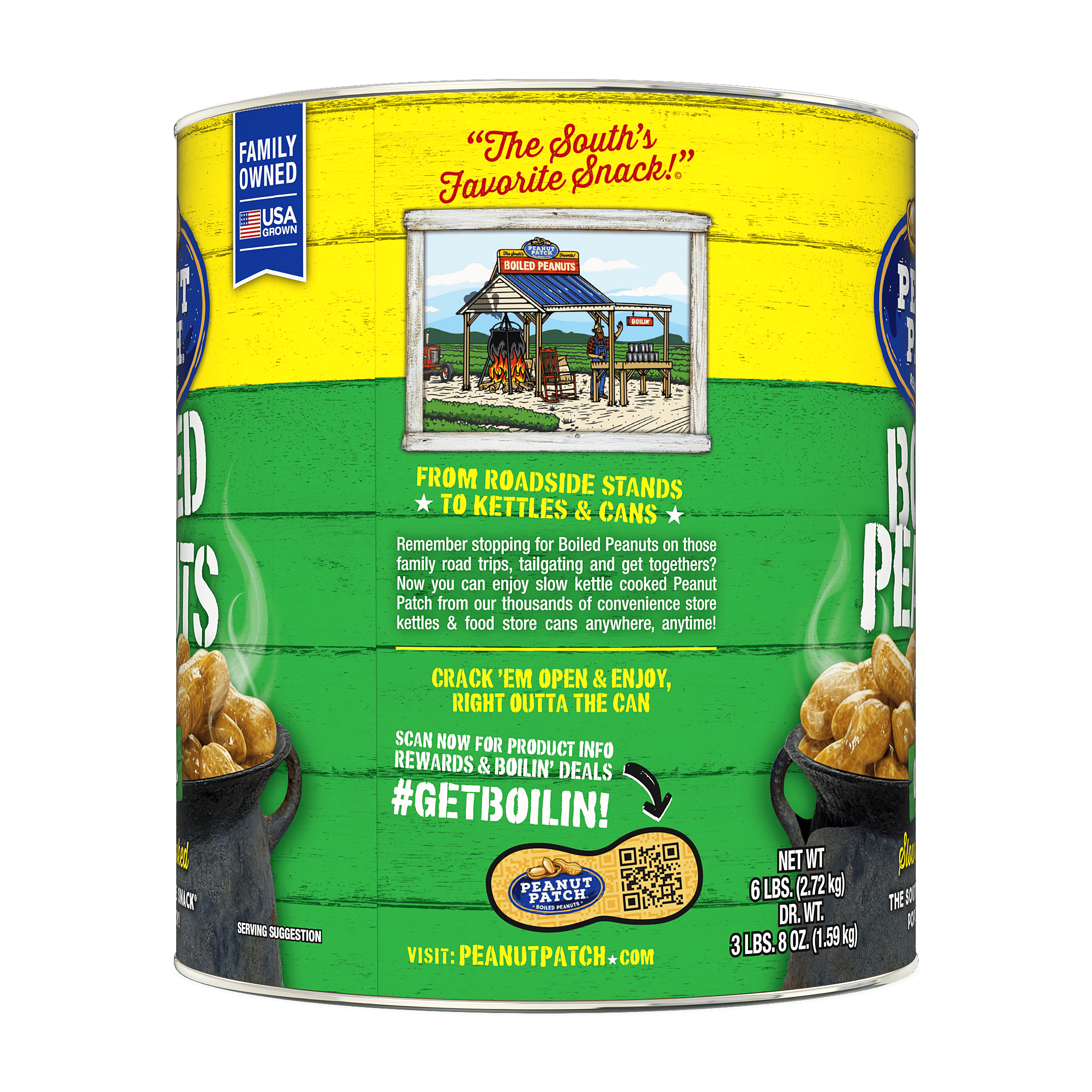 (2 pack) Peanut Patch Original Boiled Peanuts, 96 oz