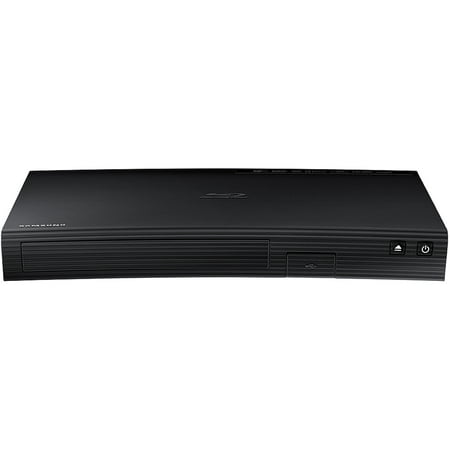 Samsung Blu-ray DVD Disc Player with Built-in Wi-Fi 1080p and Full HD Upconversion Plays Blu-ray Discs Plus CubeCable Six Feet High Speed HDMI Cable, Black (New Open