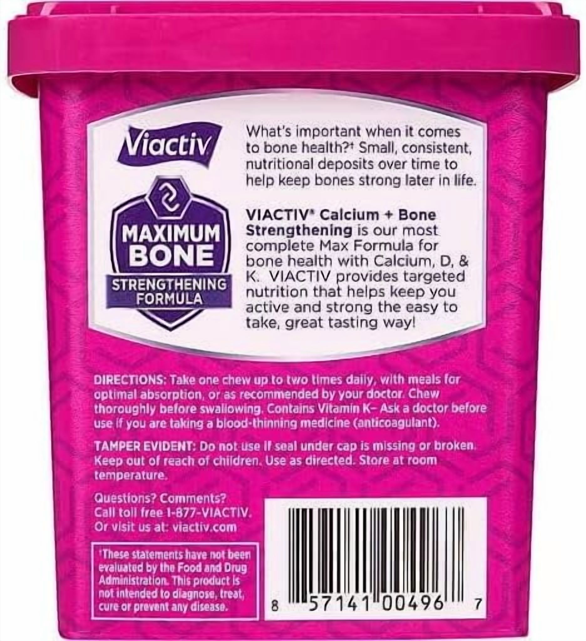 VIACTIV Calcium Soft Chews Caramel 60 Each (Pack of 4)