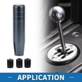 thumbnail image 3 of Unique Bargains Gear Shift Knob Aluminum Alloy Car for Automatic and Manual Vehicle W/ 3 Adapter Titanium Tone 1 Set, 3 of 6