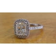 thumbnail image 6 of HeartsAndYou 2.5ct Radiant Cut Moissanite Halo Promise Engagement Ring for Women 18k White Gold over Silver, 6 of 9