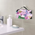 thumbnail image 6 of Pink Lotus Flowers Tissue Box Cover Leather Square Rectangle Tissue Box Holder for Bathroom Living Room Desk Office Decor, 6 of 7