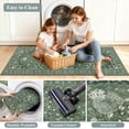 thumbnail image 3 of MeyJey Kitchen Rug Set 3 Piece, Non Slip Machine Washable Mats for Home Floor and Living Room，Dark Green, 3 of 14