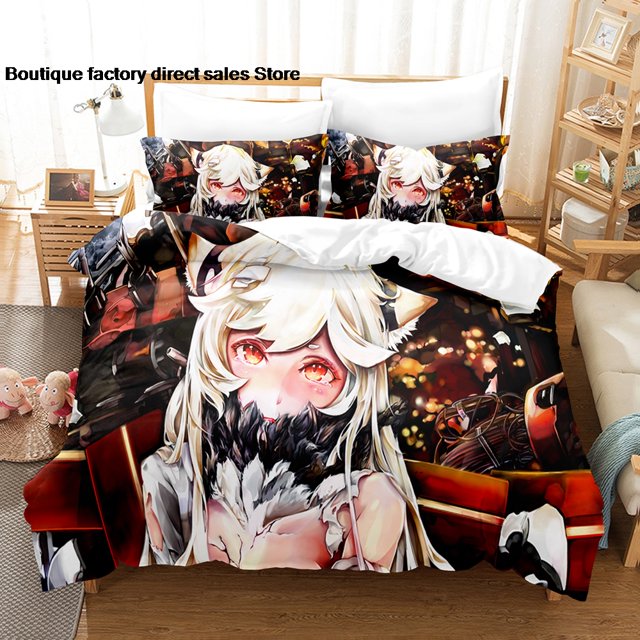 Kantai Collection Ensemble de Literie Simple Simple Double Grand Très Grand Ensemble de Lit Adulte Enfant Housse de Couette Ensemble de Draps Draps de Lit