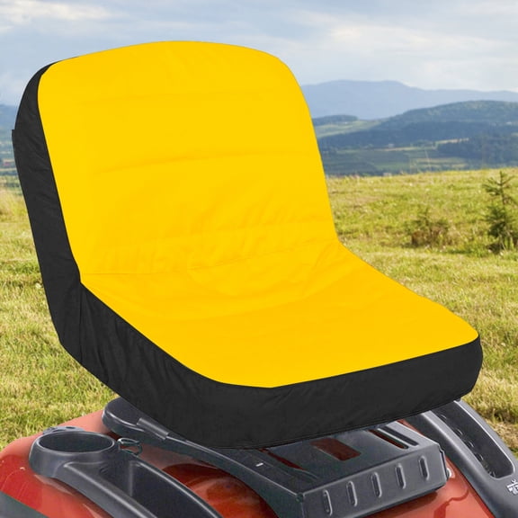 ASKITO Universal Lawn Mower Seat Cover, Waterproof Durable Riding Mower Seat Cushion with Padded, Yellow