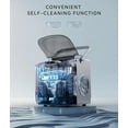 thumbnail image 4 of ecozy Portable Countertop Ice Maker - 9 Ice Cubes in 6 Minutes, 26 lbs Daily Output, Self-Cleaning with Ice Bags, Scoop, and Basket for Kitchen, Office, Bar, Party - White, 4 of 10