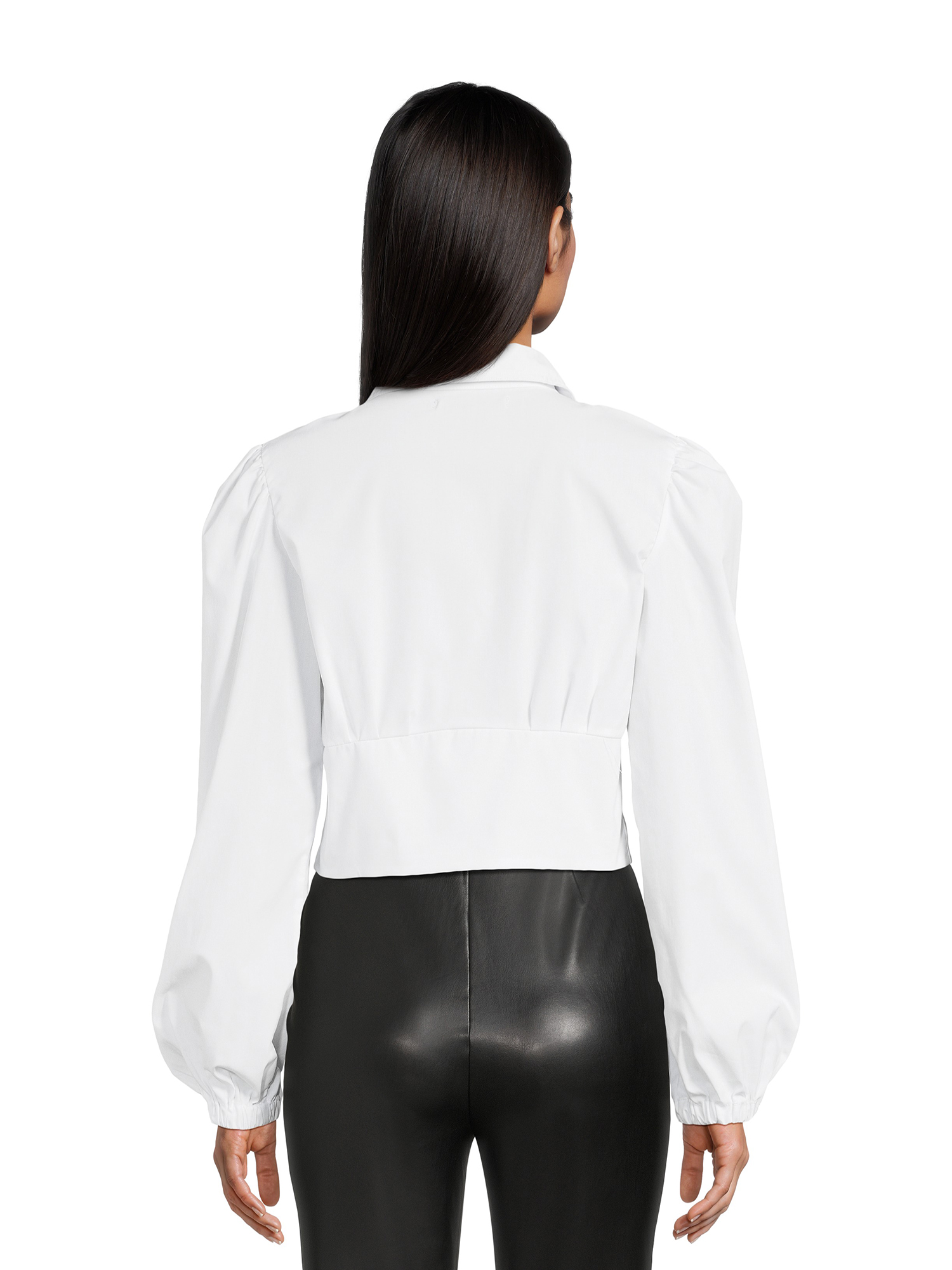 Love by Design Women's Juniors Savant Long Sleeve Button Up Corset Crop Top