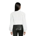 thumbnail image 3 of Love by Design Women's Juniors Savant Long Sleeve Button Up Corset Crop Top, 3 of 6