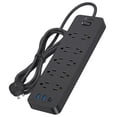 thumbnail image 1 of Multicontacto 10 Tomas Corriente CA 2 USB Tipo A 1 Tipo C 1905W Negro, 1 of 4
