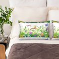 thumbnail image 2 of KLL Plants and Insects Pattern Silk Pillowcase for Hair and Skin Standard Size 20"X 30" Soft Breathable Pillow Covers for Sleeping, 2 of 7