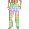 thumbnail image 2 of Lsque Rainbow Rabbit Print Men's Pajama Pants, Lounge Pant - Comfortable Home Wear,Elastic Waistband, Stylish Design-Small, 2 of 9