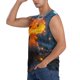 thumbnail image 3 of Fotbe Glowing Mushroom In Forest Men's Camiseta sin Mangas Estampada para Hombres, Playera Casual para Gimnasio, Entrenamiento, Playa-Small, 3 of 7