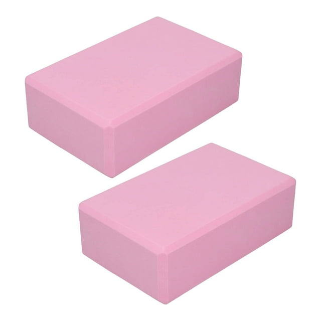 Bloques de yoga BuyWeek 2 piezas color rosa espuma