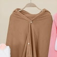thumbnail image 5 of Zunfee Ultra Soft 100% Polyester Cartoon Cape Style Hooded Bathrobe for Juniors, One Size Fits Most, Brown, Versatile for Post-Shower & Home Lounging, 5 of 5