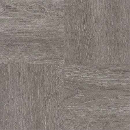 Achim Nexus Charcoal Grey Wood 12x12 Self Adhesive Vinyl Floor Tile - 20 Tiles/20 sq.