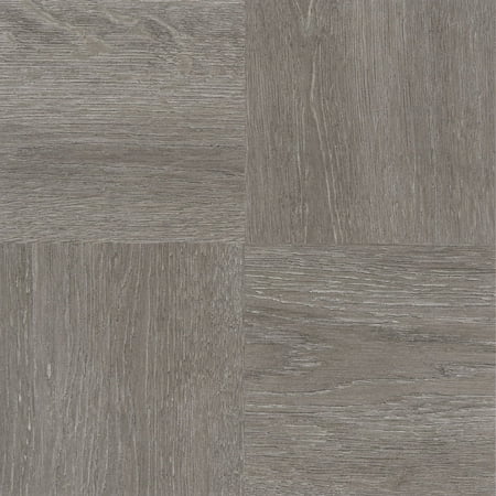 Achim Nexus Charcoal Grey Wood 12x12 Self Adhesive Vinyl Floor Tile - 20 Tiles/20 sq. (Best Tile That Looks Like Wood)